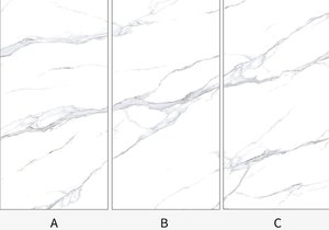 Dalle polie blanc alpin, veinage continu infini, universelle pour revêtement mural/comptoirs/sol et personnalisation de toute la maison - Product Image 2