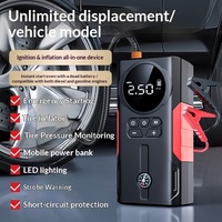 Compresseur d'air monocylindre en ABS pour voiture, gonfleur de pneus électrique sans fil avec manomètre, démarreur de secours