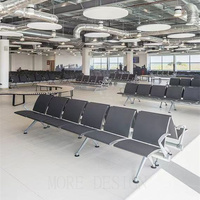 Chaises d'attente en acier inoxydable pour hôtels, hôpitaux, gares, stations de métro et aéroports - Mobilier commercial