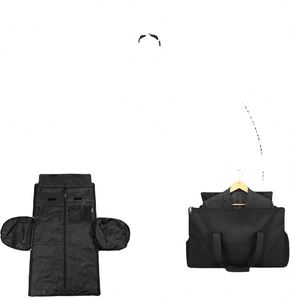 Sac de voyage BSCI avec fermeture éclair, housse de vêtement pliable imperméable, sac de costume de voyage avec logo personnalisé - Product Image 4