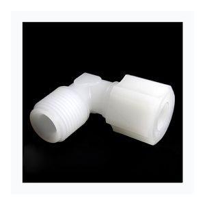 PVDF 90 derece erkek dirsek 1/4-1 birliği plastik konektörler çin fabrika su gaz yağı sistemi boru bağlantı parçaları - Product Image 1