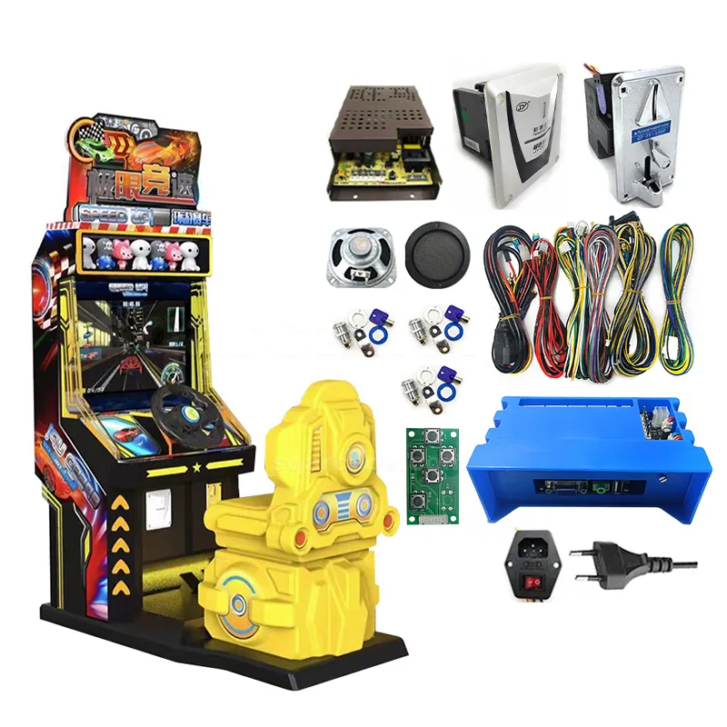 2023 Neue Produkte Münz betriebene Spiele PC Video Kinder Rennspiel Arcade Machine Car Forza Racing Game Machine DIY Kit