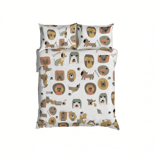 Cani German 100% Cotton <b>Bed</b> Sheet <b>Set</b> <b>Single</b> Size Dog Pattern Design - Product Image 3