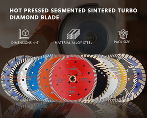 6 Inch 150mm Wet Dry Diamond Turbo <strong>Saw</strong> <strong>Blade</strong> with Core Protection Triangle for Deep Cutting Granite Marble Stone Tile - Product Image 5