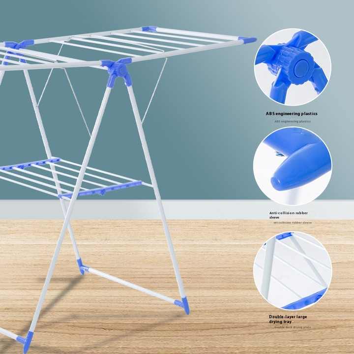 Factory Price Outdoor Floor Laundry Standing Steel Clothing Hanger