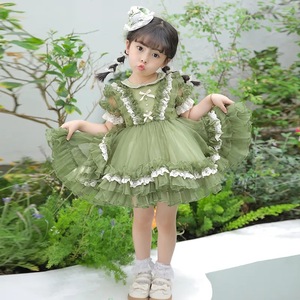 Summer Wholesale Vintage Baby Girls Spanish <strong>Dresses</strong> Vintage Princess Lace <strong>Kids</strong> Clothing Children Clothes 121132 - Product Image 2