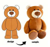 Set Mainan Boneka Hewan Hutan Kustom Gorila Beruang Kuda Nil Boneka Satwa Liar Lembut Hadiah Anak-Anak