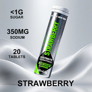 Comprimés d'hydratation sportive <span class=keywords><strong>Hydro</strong></span> de la marque Richtek, sans gluten, sans sucre, saveur baies, enrichis en électrolytes, 20 comprimés effervescents - Product Image 3