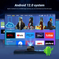 Projecteur YG710W 4K FHD 1080P Mise au point automatique Haut de gamme LED 20W Haut-parleur Intelligent Android 12 Cinéma maison Conférence 2G RAM