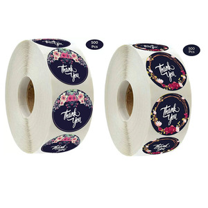 Vente chaude prix de gros 'merci' rouleau d'autocollant support étiquettes d'emballage pour petites entreprises - Product Image 6
