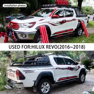 Produit phare : Décorations pour feux avant et arrière, poignées de porte, coques de rétroviseurs, compatibles avec Toyota Hilux Revo 2016 et modèles suivants - Product Image 6