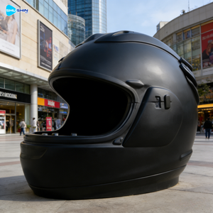 Grande statue en résine géante en forme de casque, populaire pour centre commercial, café, <span class=keywords><strong>kiosque</strong></span> alimentaire, voiture de restauration fonctionnelle, Noël, chambre de motel, usine - Product Image 3