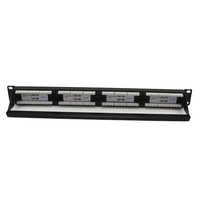 Panneau de brassage 24 ports 1U 19 pouces pour montage en rack |   Cat6/Cat 5e UTP non blindé |   Gestion des câbles Ethernet pour les télécommunications et les réseaux, coloré