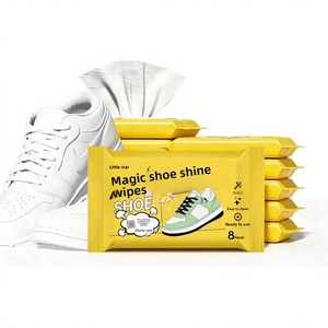 3D Magic Shoe-Cleaning Wipes For Sneakers White Shoes Powerfully Remove Stains Disposable Portable No-Rinse Wet Tissues 10-Piece