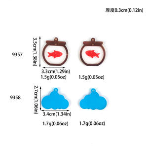 Moldes de fundición de resina hechos a mano para bricolaje estilo Ins adornos decorativos 9357 silicona nube pendientes molde pastel herramientas - Product Image 4
