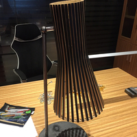 Lampe de table LED en bois nervuré, style nordique, avec abat-jour vertical à lattes, pour lecture, décoration intérieure, salon et chevet
