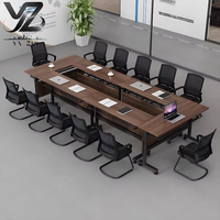 Table de formation multifonctionnelle Yazhi, moderne et minimaliste, pliable, bureau, table de conférence, modulaire, assemblable, tables d'entreprise