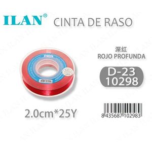 Nastro in raso Iln 2,0 cm x 25 yd Rosso intenso D-23 - Product Image 3