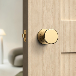 Nhà Máy Bán buôn hiện đại tối giản Brass cửa xử lý căn hộ phòng tắm riêng tư Khóa cửa gỗ phần cứng dễ dàng cài đặt - Product Image 5