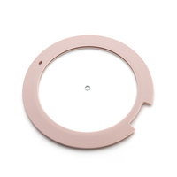 Couvercle en verre de 20 cm avec rebord en silicone trempé et gel de silice, anti-débordement pour casseroles et poêles, avec trous de drainage, pièce d'ustensile de cuisson