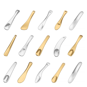 DF313 Espátula Mezcladora de Maquillaje de Aleación de Zinc, Personalizada, Pequeña, Dorada, para Mezclar Cremas Cosméticas, Herramienta para Aplicar Cremas - Product Image 2