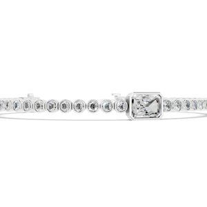 Bracelet élégant pour femme, personnalisé, avec diamants sertis, en argent sterling 925 plaqué or, chaîne à maillons, bijoux hip-hop, cadeau - Product Image 5
