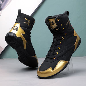 Chaussures de boxe et de lutte unisexes personnalisées, chaussures d'entraînement pour femmes, chaussures de squat en caoutchouc, chaussures de musculation respirantes, bottes de boxe - Product Image 1