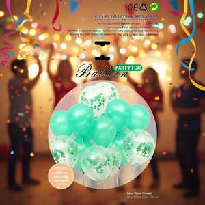 Ballon de fête amusant de 17 pouces en latex avec confettis, décoration de fête pour la fête des mères, la remise des diplômes, les anniversaires et autres événements - Product Image 2