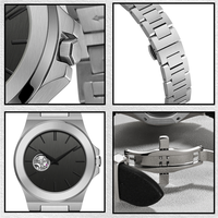 Montres de Mode Hommes Automatiques Haut de Gamme Creuses Circulaires de Luxe Personnalisables pour Affaires
