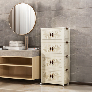 Đa chức năng thân thiện với môi có thể gập lại Stackable lưu trữ tổ chức hộp nhựa gấp lưu trữ tủ - Product Image 4