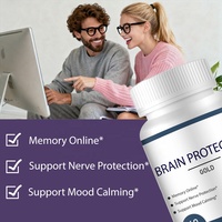 OEM Premium Alpha Brain Complément Capsules Focus Concentration Cerveau Pilules de Soutien à la Mémoire Capsules d'Acide Neuronique