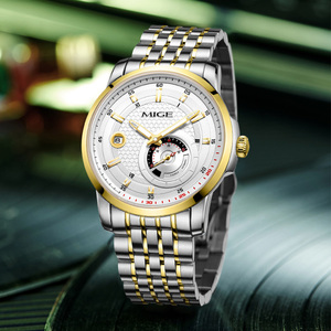 Montre mécanique pour homme simple avec date, logo personnalisé, acier inoxydable Miyota de haute qualité, cristal saphir, étanche 5ATM - Product Image 1
