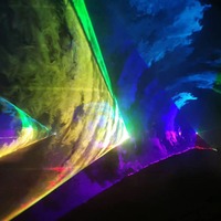 Tunnel de spectacle laser extérieur couleur aurore boréale pour zones scéniques, écran d'eau, guidage laser, indice de protection IP65, 5W 30W