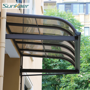 Pare-soleil moderne en aluminium pour patio, auvent imperméable en polycarbonate pour toit avec auvent de fenêtre en stock - Product Image 4