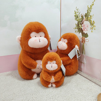 Boneka Monyet Bordir Custom untuk Wanita 22cm Aksesoris Pesta Pernikahan Hewan Boneka Lembut Layanan OEM ODM yang Dipersonalisasi