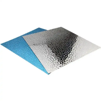 Harga pabrik 1100 2024 3003 3004 5052 6061 lembar aluminium anodized berwarna biru dengan film pvc kulit jeruk timbul stucco