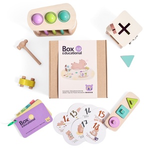 Juego de juguetes educativos de ciencia: Rompecabezas de madera, campana, tarjeta negra, juguete de golpear bolas, juego de juguetes de aprendizaje profesional múltiple, caja de regalo - Product Image 6