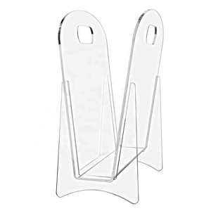 Portariviste in acrilico trasparente personalizzato con maniglie Premium <span class=keywords><strong>Perspex</strong></span> libro porta-riviste Sand File Sorter organizzatore Desktop - Product Image 3