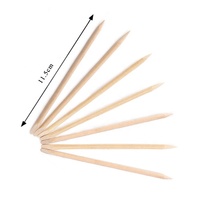 Pousse-cuticules en bois à double tête portable à prix avantageux pour l'utilisation en salon de manucure