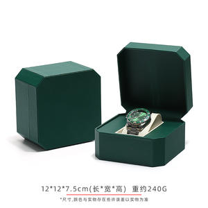 Nouvelle boîte de rangement de paquet de bijoux de montre unique en cuir de couleur multiple de 8 angles - Product Image 5