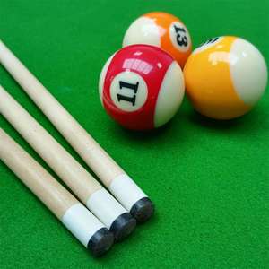 Taco de billar de madera de arce de 1/2 unión, estilo chino, de doble sección, 57 pulgadas, para Black Eight, con punta grande de 11-13mm, para Nine <span class=keywords><strong>Ball</strong></span> americano y Snooker - Product Image 6