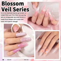 Gel de construction pour ongles BOZLIN HEMA TPO Free, service personnalisé, gel de fleurs séchées, prix de gros, végan, gel de construction pour ongles sans chaleur
