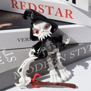 Vashine Figurine articulée squelette imprimée en 3D en PLA souple et coloré, matériaux écologiques, jouet articulé pour Halloween - Product Image 6