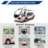 DAOD Bus électrique touristique mignon 14 places pour stations balnéaires, zoos et parcs, navette de dessin animé, autonomie 100 km, batterie au lithium sans entretien