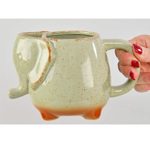 Taza de Cerámica Hecha a Mano de Gres de Dehua, Linda Taza de Elefante 3D de 15 oz, Adorable Taza de Animal, Taza de Café de Cerámica Personalizada, Taza de Té, Porta Bolsitas de Té - Product Image 2