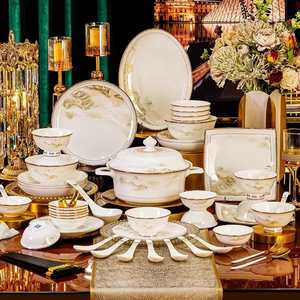 Assiette et bol en porcelaine de style chinois, nouvelle collection, pour la maison, cadeau, usage domestique, qualité assurée - Product Image 1