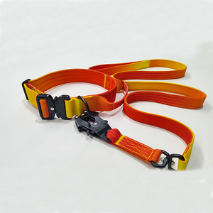 Ensemble collier et laisse pour chien de <span class=keywords><strong>combat</strong></span> tactique en nylon multicolore personnalisé harnais robuste dégradé de sept couleurs - Product Image 2