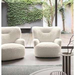 Nordic Designer Armchair Tufted Single <b>Sofa</b> Chair For Living Room Lounge Area - Product Image 6