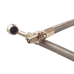 Stainless Steel <b>Braided</b> Tire Inflation <b>Extension</b> Tube <b>For</b> Car Truck Bus Dual Valve Fast Inflate American Mouth - Product Image 5