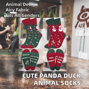 Chaussettes à motif de Noël pour hommes et femmes, en coton, polyester et élasthanne, tricotées jacquard, respirantes, pour un usage quotidien en hiver - Product Image 5